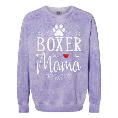 Boxer Mama Boxer Dog Gift For Boxer Lover Colorblast Crewneck Sweatshirt