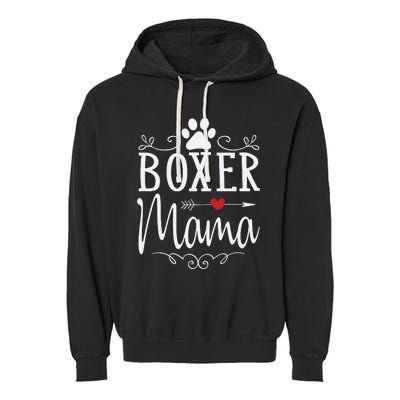 Boxer Mama Boxer Dog Gift For Boxer Lover Garment-Dyed Fleece Hoodie