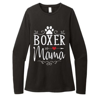 Boxer Mama Boxer Dog Gift For Boxer Lover Womens CVC Long Sleeve Shirt