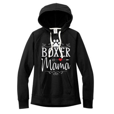 Boxer Mama Boxer Dog Gift For Boxer Lover Women's Fleece Hoodie