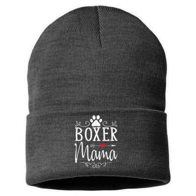 Boxer Mama Boxer Dog Gift For Boxer Lover Sustainable Knit Beanie