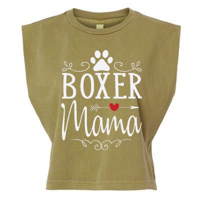 Boxer Mama Boxer Dog Gift For Boxer Lover Garment-Dyed Women's Muscle Tee