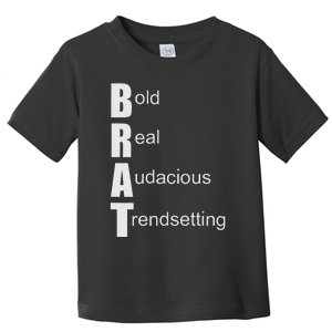 Brat Meaning. Bold Real Audacious Trendsetting. Toddler T-Shirt