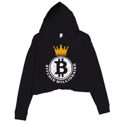 Bitcoin Millionare Crop Fleece Hoodie