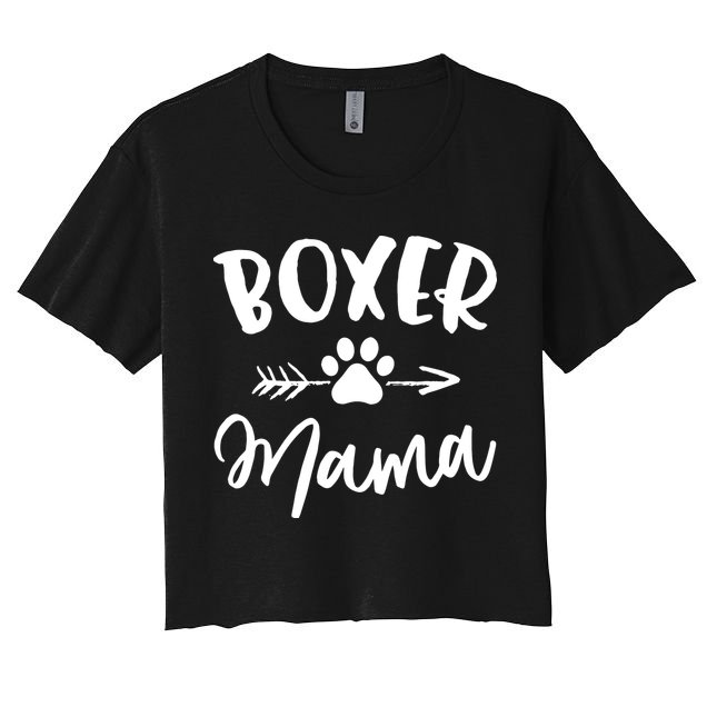 Boxer Mama Boxer Lover Owner Gift Boxer Dog Mom Crop Top