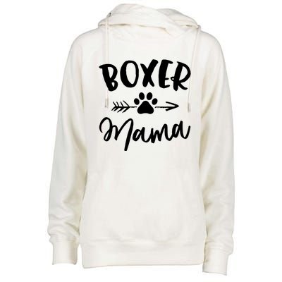 Boxer Mama Boxer Lover Owner Gift Boxer Dog Mom Womens Funnel Neck Pullover Hood