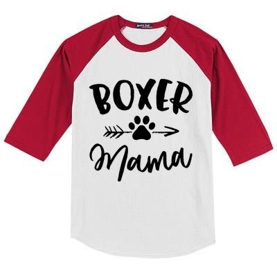 Boxer Mama Boxer Lover Owner Gift Boxer Dog Mom Kids Colorblock Raglan Jersey