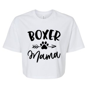 Boxer Mama Boxer Lover Owner Gift Boxer Dog Mom Bella+Canvas Jersey Crop Tee