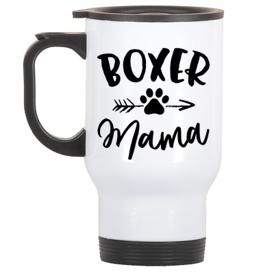 Boxer Mama Boxer Lover Owner Gift Boxer Dog Mom Stainless Steel Travel Mug