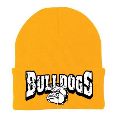 Bulldogs Mascot Back To School Team Spirit Knit Cap Winter Beanie