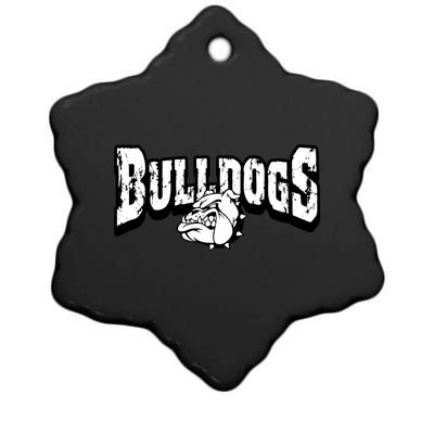 Bulldogs Mascot Back To School Team Spirit Ceramic Star Ornament