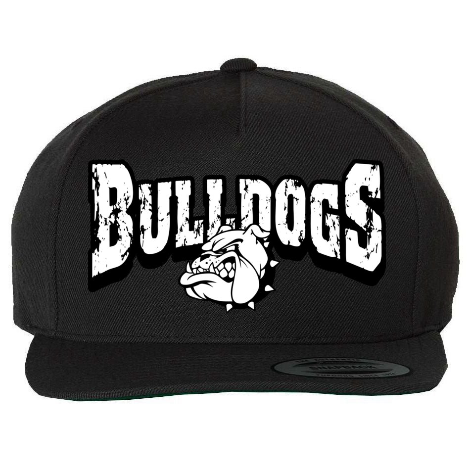 Bulldogs Mascot Back To School Team Spirit Wool Snapback Cap