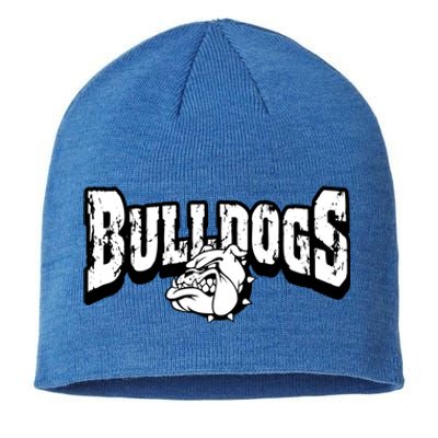 Bulldogs Mascot Back To School Team Spirit Sustainable Beanie