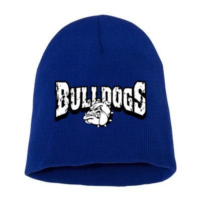 Bulldogs Mascot Back To School Team Spirit Short Acrylic Beanie