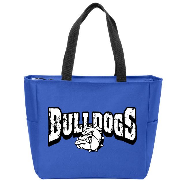 Bulldogs Mascot Back To School Team Spirit Zip Tote Bag