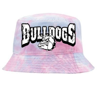 Bulldogs Mascot Back To School Team Spirit Tie-Dyed Bucket Hat