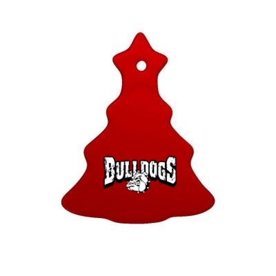 Bulldogs Mascot Back To School Team Spirit Ceramic Tree Ornament