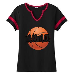 Basketball Mama Basketball Mom Of A Basketball Player Cool Gift Ladies Halftime Notch Neck Tee