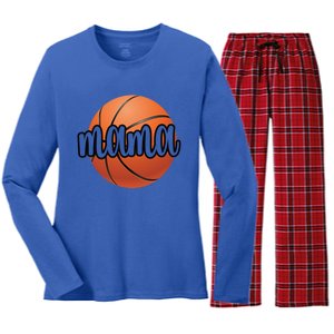 Basketball Mama Basketball Mom Of A Basketball Player Cool Gift Women's Long Sleeve Flannel Pajama Set 