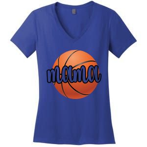 Basketball Mama Basketball Mom Of A Basketball Player Cool Gift Women's V-Neck T-Shirt