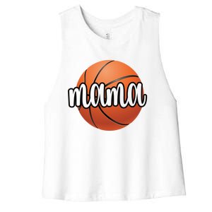 Basketball Mama Basketball Mom Of A Basketball Player Cool Gift Women's Racerback Cropped Tank