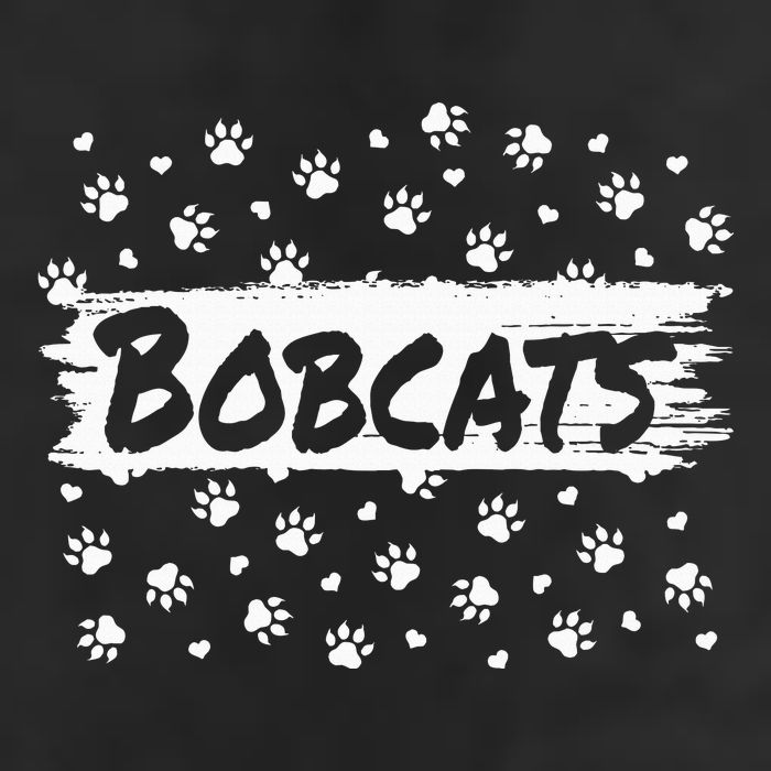Bobcats Mascot Back To School Spirit Footprint Heart Squad Adult Drive Performance Visor