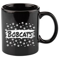 Bobcats Mascot Back To School Spirit Footprint Heart Squad 11oz C Handle Ceramic Mug