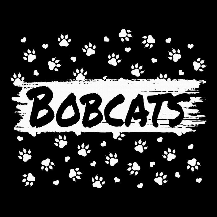 Bobcats Mascot Back To School Spirit Footprint Heart Squad Zip Tote Bag