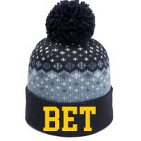 Bet Michigan The Baniff Cuffed Pom Beanie