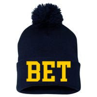 Bet Michigan Pom Pom 12in Knit Beanie