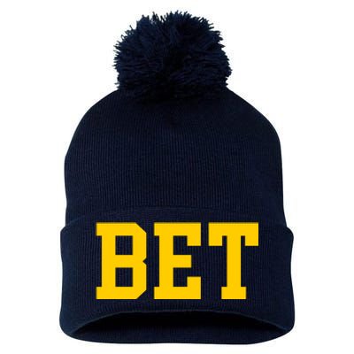 Bet Michigan Pom Pom 12in Knit Beanie