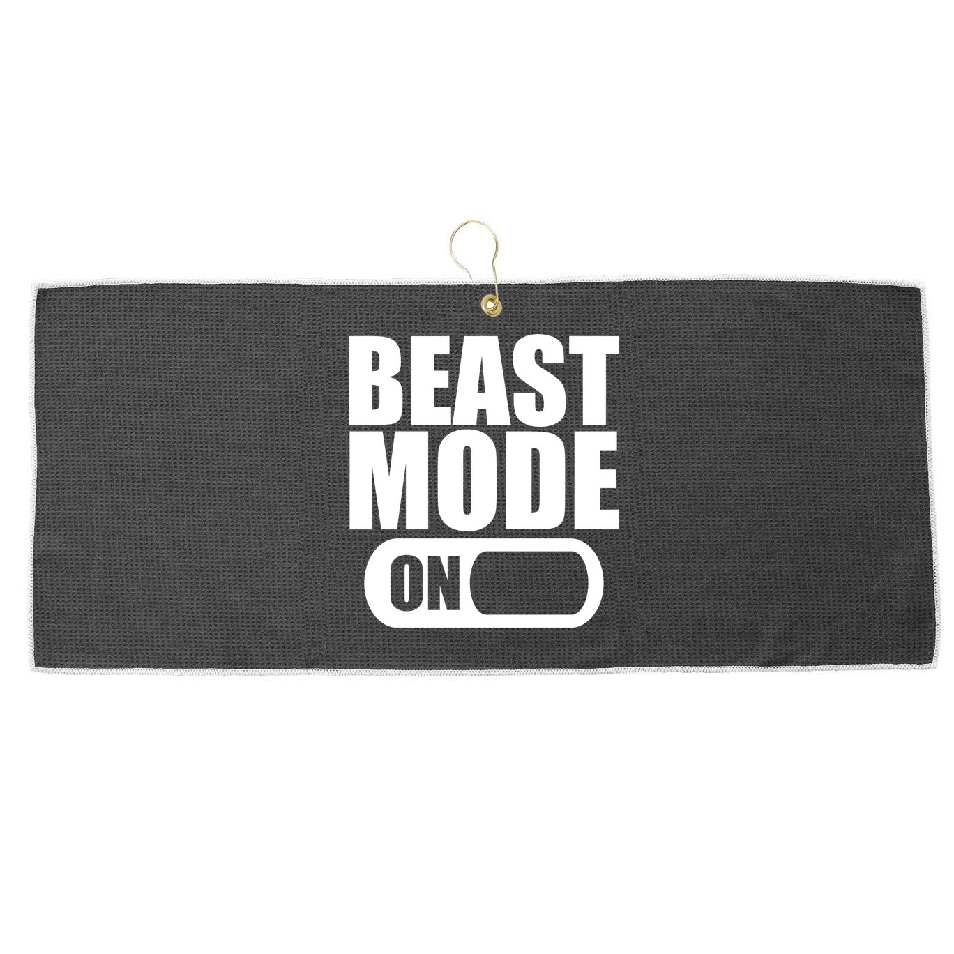 Beast Mode Large Microfiber Waffle Golf Towel