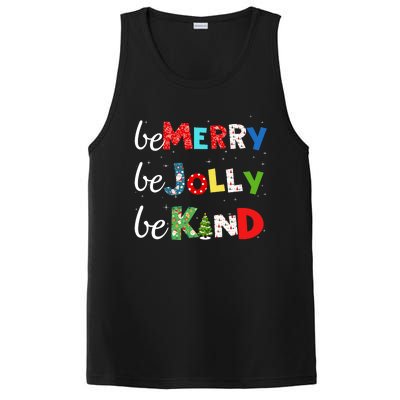 Be Merry Be Jolly Be Kind Christmas Tree Family Christmas PosiCharge Competitor Tank