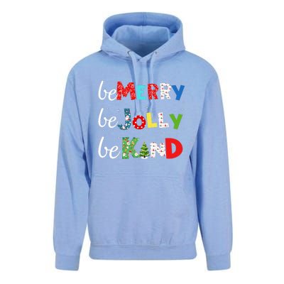 Be Merry Be Jolly Be Kind Christmas Tree Family Christmas Unisex Surf Hoodie