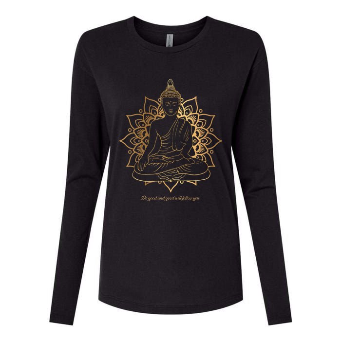 Buddha Mandala Buddhist Mindfulness Buddhism Spiritual Womens Cotton Relaxed Long Sleeve T-Shirt