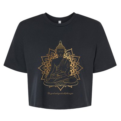 Buddha Mandala Buddhist Mindfulness Buddhism Spiritual Bella+Canvas Jersey Crop Tee