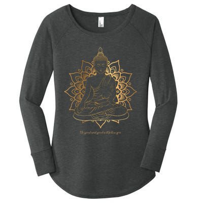 Buddha Mandala Buddhist Mindfulness Buddhism Spiritual Women's Perfect Tri Tunic Long Sleeve Shirt