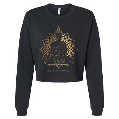 Buddha Mandala Buddhist Mindfulness Buddhism Spiritual Cropped Pullover Crew