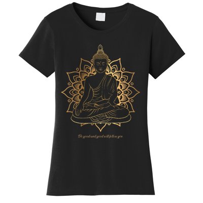 Buddha Mandala Buddhist Mindfulness Buddhism Spiritual Women's T-Shirt