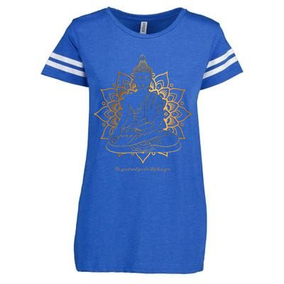 Buddha Mandala Buddhist Mindfulness Buddhism Spiritual Enza Ladies Jersey Football T-Shirt