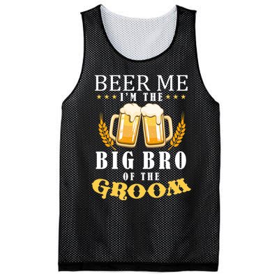 Beer Me Big Brother Of The Groom Drinking Team Wedding Party Premium Mesh Reversible Basketball Jersey Tank