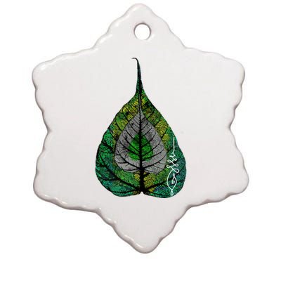 Buddha Meditation Bodhi Leaf Unalome Ceramic Star Ornament