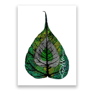 Buddha Meditation Bodhi Leaf Unalome Poster