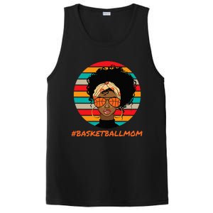 Basketball Mom Black  African American Afro PosiCharge Competitor Tank