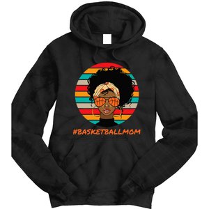 Basketball Mom Black  African American Afro Tie Dye Hoodie