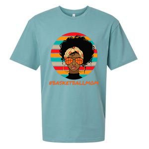 Basketball Mom Black  African American Afro Sueded Cloud Jersey T-Shirt