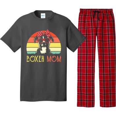 Boxer Mom Boxer Dog Mom Lover Gift Vintage Retro Pajama Set