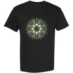 Banjo Mandala Bluegrass Mindfulness & Nature Graphic Garment-Dyed Heavyweight T-Shirt