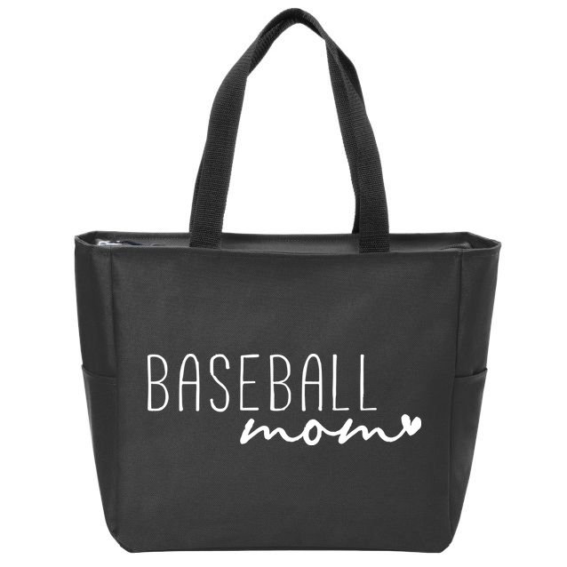 Baseball Mom Zip Tote Bag