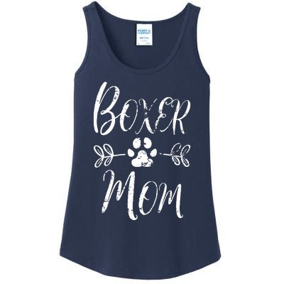 Boxer Mom Boxer Dog Lover Owner Funny Boxer Dog Mom Ladies Essential Tank